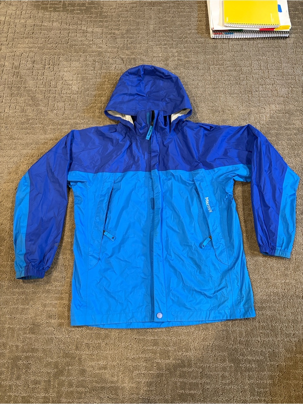 Marmot Kids' Two-Tone Royal and Sky Blue Waterproof Raincoat